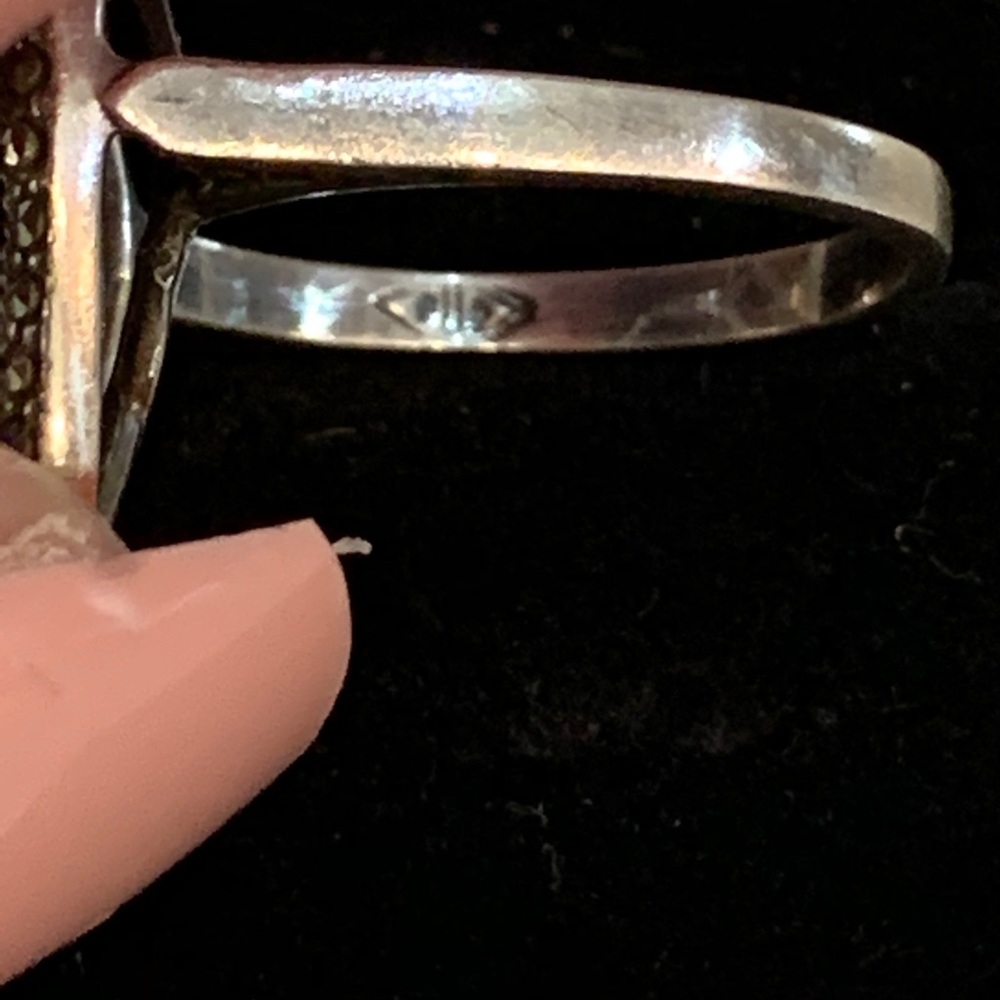 VINTAGE JUDITH JACK STERLING SILVER RING - Picture 6 of 6